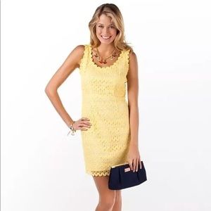 Lilly Pulitzer Yellow Lace Dress size 4